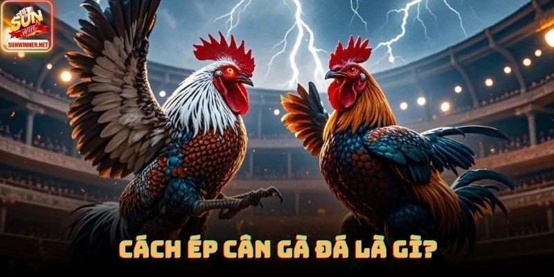 Chiến kê được đặt lên cân để kiểm tra trọng lượng trước giờ thi đấu