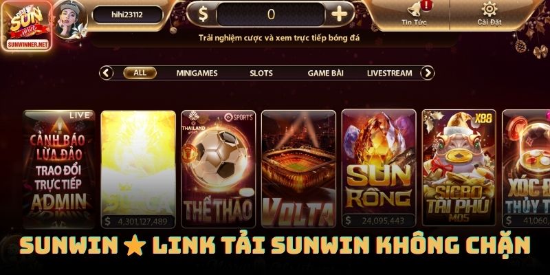 Thông tin chung về cổng game Sunwin